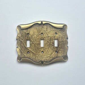Vintage 70s Amerock triple switch wallplate